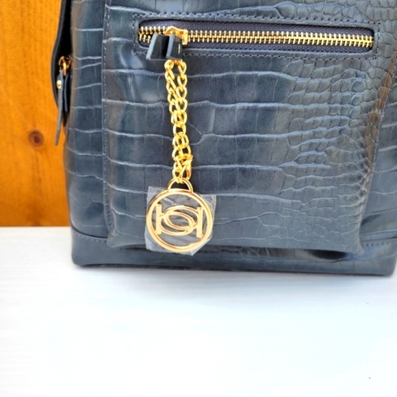 New Bebe Rena Croco Small Backpack Grey - Picture 4 of 15